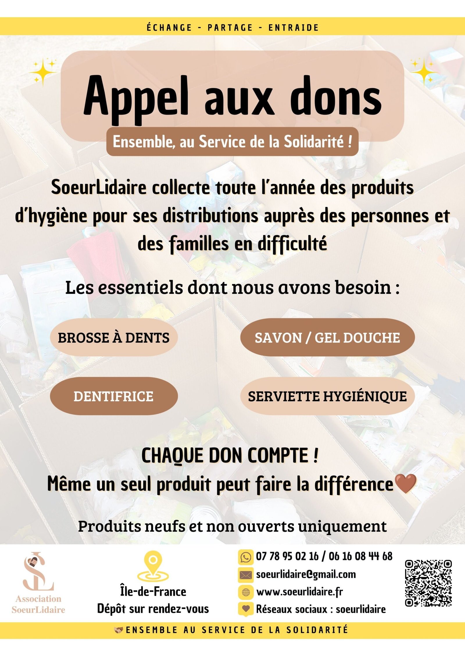 Appel aux dons